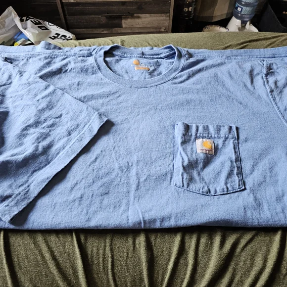 Carhartt Men's Blue Pocket T-Shirt - Picture 2 of 5